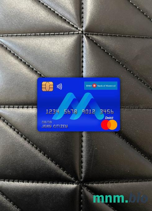 Canada BMO bank of montreal bank master obciążyć card wygląd fotograficzny skan PSD + zdjęcie